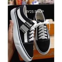 ราคา Leo ลีโอ รองเท้าผ้าใบทรงแวน Vanz 37 45 สีดำ ไม่มีกล่อง (8253147836)