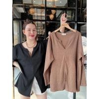 ราคา New in E27 เสื้อคอจีนแขนยาว งานสวยมาก ผ้านิ่ม ใส่สบาย ไม่ร้อน พรางหุ่นดีมาก อกใหญ่ 46 ยาว28 (26707050158)