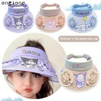 ราคา Ongione หมวกปานามา หมวกกันแดดพัดลมระบายอากาศ Kuromi My Melody Cinnamoroll หมวกชายหาดป้องกันรังสียูวีปีกกว้างแบบพกพา (27604275355)