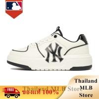 ราคา ของแท้ 100 MLB Chunky Liner White Black NY รองเท้าผู้ชาย รองเท้าผู้หญิง (24629976336)