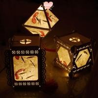 ราคา Wetto โคมไฟ DIY เรืองแสง กระดาษไม้ DIY โคมไฟเทศกาล โคมไฟดอกไม้ปาร์ตี้เทศกาลย้อนยุค โคมไฟจีน (26808437051)