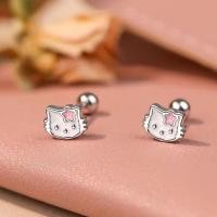 ราคา ต่างหูเข็มเงิน S925 รูปกระดูกหูแมวน่ารัก สําหรับเด็ก KT K6 (24626128256)