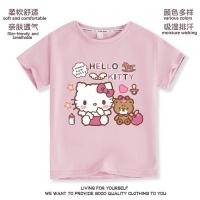 ราคา Hello kitty Girls hello kitty แขนสั้นผ้าฝ้ายแท้ขนาดกลางขนาดใหญ่เด็กฤดูร้อน kitty Cat เสื้อผ้าเด็กครึ่งแขนฤดูร้อนเด็กทารกแฟชั่นเสื้อยืด K6 (24078597216)