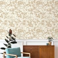 ราคา วอลเปเปอร์ติดผนัง ลายผีเสื้อ ดอกกุหลาบ สีเหลือง สไตล์โบโฮ สีทอง 10 เมตร 3 เมตร (25261607444)