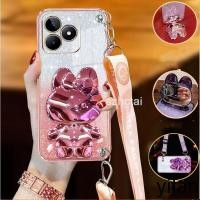 ราคา เคส Realme C53 Realme C51 Realme Note 50 สายยาวสายคล้องข้อมือสไตล์กับกระต่ายเครื่องสําอางกระจกยึดยึดเคสโทรศัพท์ ทีพียู นิ่ม เคสโทรศัพท์ Realme C53 Realme C51 Realme Note 50 (28608091411)