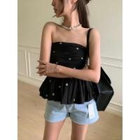 ราคา เสื้อเกาะอก สม็อคหลัง แบรนด์เกาหลี Post r Korean Strapless Shirt (29257870046)