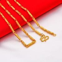 ราคา ใช่ พร้อมสต็อกทองเหลืองชุบสูญญากาศผู้ชายสร้อยคอคอลัมน์หกเหลี่ยมเวียดนามทรายทองสร้อยคอผู้ชายชุบ24พันสร้อยคอไม้ไผ่ทอง (29958140882)