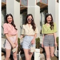 ราคา เสื้อสูทครอป สูทครอปผ้าลินิลทรงสวยเป๊ะ เข้าทรงดีมากๆ มีเสริมบ่าให้เบาๆด้วยน้า ตัวนี้เน้นสีพาสเทล น่ารัก (14280778216)