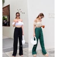 ราคา ปังปุริเย่ค่าา 550 ฟรีส่ง กับชุดลินิน เสื้อเปิดไหล่ แมทช์มากับกางเกงขายาวเอวสูง ที่ใส่เที่ยวทะเล หรือ ภูเขา (10473779653)