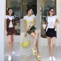 ราคา knitted look set 490 ฟรีส่ง ชุดเซท2ชิ้นเสื้อสายเดี่ยวไหมพรม กระโปรงกางเกงไหมพรม โทนสีคิดมาให้แล้วแบบน่ารักลงตัว glam (22579044401)