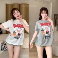 ราคา Popeye T Shirt 320 ฟรีส่ง เสื้อยืดลายป๊อปอายน่ารักมากๆ สไตล์ZARA เป็นลายสกรีนลงเนื้อผ้า คุณภาพดีมากๆ valen (19278677770)
