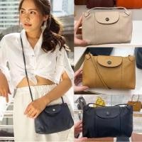 ราคา คลังสินค้าพร้อม 100 Original Longchamp 1061 Ladies Shoulder Messenger Bag Lambskin Messenger Bag Small Square Bag (24885025493)