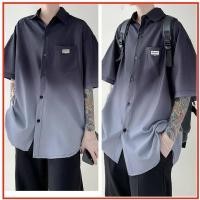 ราคา A W เสื้อเชิ้ตผู้ชาย สีไล่ระดับสี ขนาดหลวม สไตล์การออกแบบเวอร์ชั่นเกาหลี เทรนด์แฟชั่น สไตล์เสื้อโค้ทที่ต้องการสำหรับหนุ่มๆ เมื่อออกไปข้างนอก (25433165823)