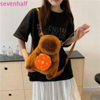 ราคา Sevenhalf Capybara กระเป๋าเป้สะพายหลังตุ๊กตา ความจุขนาดใหญ่ผลไม้รูปแบบการ์ตูนเด็กกระเป๋านักเรียน น่ารักสไตล์เกาหลีถุงเก็บแตงโม Kawaii Knapsack กลางแจ้ง (29755151395)