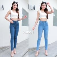 ราคา กางเกงยีนส์ ขาเดฟผู้หญิง สกินนี่ยีนส์ ผ้ายีนส์ยืด POPPIN 731 732 (21784169822)
