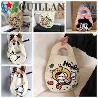 ราคา Quillan Bee Canvas Bag Graffiti Dog Pattern Letter Bucket Bag Cute Harajuku All match Korean Style Cartoon Handbag Student (29108021224)