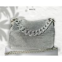 ราคา กระเป๋าเลื่อมสีเงินสายโซ่สะพาย ยาว 7 สูง 5 นิ้ว (28358439958)
