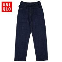 ราคา กางเกงยีนส์ทรงบอย มีเข็มขัด แบรนด์ Uniqlo 26 27 (28857639508)