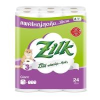 ราคา กระดาษชำระ ทิชชู่เปียก กระดาษชำระ ZILK GIANT แพ็ค 24 ม้วน อุปกรณ์ทำความสะอาด ของใช้ภายในบ้าน TOILET TISSUE ZILK GIANT PA (7951468437)
