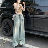 ราคา กางเกงยีนส์สไตล์ฮ่องกงแบบใหม่ถูพื้นดูผอมเอวสูงแมทช์ลุคง่าย ins กางเกงหลวมแนววินเทจสำหรับผู้หญิง (29358812274)