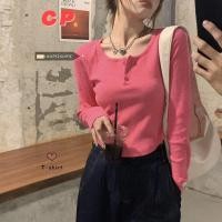 ราคา Cp Niche Design เสื้อยืดแขนยาวสีขาวผู้หญิง 2024 ฤดูใบไม้ร่วงSlim Fit Insสั้นอินเทรนด์ (25885113734)