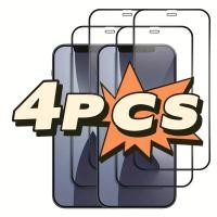 ราคา ฟิล์มกระจกนิรภัยกันรอยหน้าจอ HD แบบใส สําหรับ IPhone 14 Plus 15 Pro Max 11 Pro 12 13 Mini IPhone 7 8Plus XR XS Max 4 ชิ้น (20284116345)