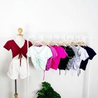 ราคา PANG เสื้อครอป รูดหน้า แขนสั้น No 208 (25477025224)