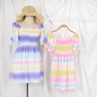 ราคา PANG มินิเดรสกระโปรงสั้น ลายเรนโบว์ No 006 (24827018894)