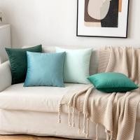 ราคา ปลอกหมอนกำมะหยี่ปลอกหมอนสีทึบเรียบง่ายปลอกหมอนอิงโซฟา (18587691293)