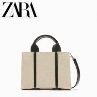 ราคา Zara Womens Canvas City Style Crossbody Bag 2023 New Casual Versatile Black and White Mini Bag Handbill กระเป๋าสะพายไหล่ (24329250308)