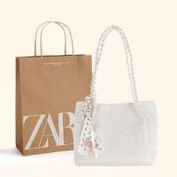ราคา ZARA ซาร่า สีขาวความจุขนาดใหญ่ถุงสิริสําหรับนักศึกษาวิทยาลัยห้องเรียนถุงบีบอัด2024ใหม่ฤดูใบไม้ร่วง ฤดูหนาวกระเป๋าสตรีหรูหราหนึ่งไหล่ถุงใหญ่ (23890024766)