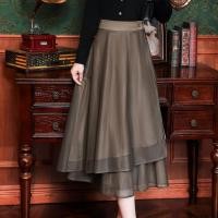 ราคา ผ้าตาข่ายขนาดใหญ่กระโปรงสูทชิ้นเดียวสินค้าใหม่กระโปรงทรง A ฤดูใบไม้ผลิและฤดูใบไม้ร่วงสองสวมใส่ความยาวปานกลางผ้าไหมแก้วหลากสีดูผอม8slf (29809262791)