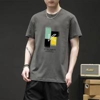 ราคา เสื้อยืดแขนสั้นรุ่นใหม่สำหรับฤดูร้อนเสื้อยืดชายทรงหลวมแฟชั่นสไตล์ฮ่องกงผ้าฝ้ายแท้ครึ่งแขนผู้ชายคอกลมลำลองแฟชั่นใส่สบายระบายอากาศแมทช์ลุคง่ายเสื้อยืด u60r (29207532203)