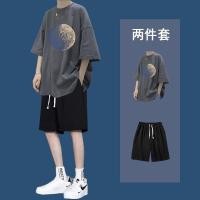 ราคา กางเกงขาสั้นแขนสั้นชายชุดสูทสองชิ้นสุดหล่อแฟชั่นลำลองสวมใส่ทั้งชุดเสื้อผ้าลำลองผู้ชาย z0ep (26355978867)