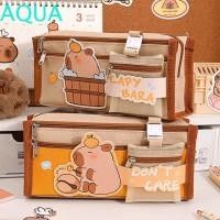 ราคา กระเป๋าดินสอ AQUA Capybara กระเป๋าเครื่องเขียนผ้าใบความจุขนาดใหญ่ กระเป๋าเก็บของน่ารักซิป Kawaii Storage Pouch Office (27407973081)