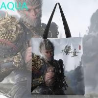 ราคา Aqua Black Myth Wukong กระเป๋า ขนาดใหญ่ความจุ Tote กระเป๋าสะพายผ้าใบ กระเป๋าถือแฟชั่น Commute Monkey King กระเป๋าเกมที่เกี่ยวข้อง (29259235267)