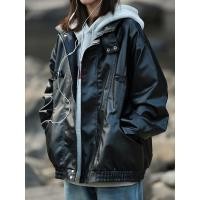 ราคา เสื้อผ้าผู้หญิงแนะนํา บิวเก็ต ฤดูใบไม้ผลิอเมริกันนักบินแจ็คเก็ตหนังผู้ชายผู้หญิง คนพาล หล่อหลวมยืนปกแจ็คเก็ตหนัง (25584683918)