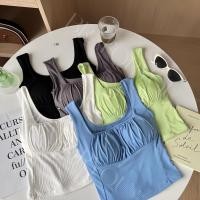 ราคา เสื้อกล้ามครอปผ้าเรย่อน อกจีบ BFY 802 (27001812272)