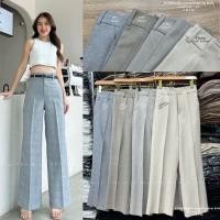 ราคา กางเกงทรงกระบอก เอวสูง ซิปหน้า ผ้านิโค่ สก็อตญี่ปุ่น คุณภาพดี พรีเมี่ยมมากค่ะ (28806565857)