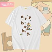 ราคา Papaya เสื้อยืดโอเวอร์ไซส์ เสื้อยืดเกาหลี ผ้าคอตตอน100 เสื้อยืด Crybaby WS0001 (25620015763)