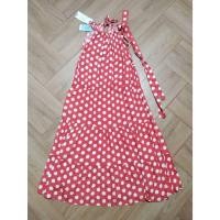 ราคา เสื้อผ้าแฟชั่น ชุดเดรสยาว ลายจุดสีแดง (28050115049)