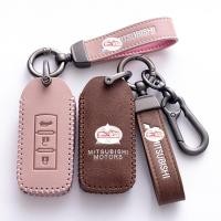 ราคา MITSUBISHI ซองใส่กุญแจรถหนังแท้ เชือกมือ บูติก พวงกุญแจโลหะสําหรับมิตซูบิชิ (26409498778)