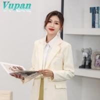 ราคา Vupan เบลเซอร์ผู้หญิง เบลเซอร์สีนู้ดผู้หญิงสีขาว (29407774682)