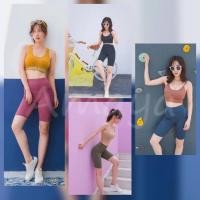 ราคา SALE กางเกงออกกำลังกายขา 3 ส่วน เอวสูง มีกระเป๋าข้าง รุ่น 1983 5 พร้อมส่ง (2420957739)
