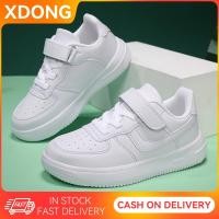 ราคา พร้อมสต็อก XDONG รองเท้าเด็กผู้หญิง ตีนตุ๊กแก หนัง รองเท้าผ้าใบเด็กสีขาวนักเรียน ระบายอากาศได้ แฟชั่น (22234794341)