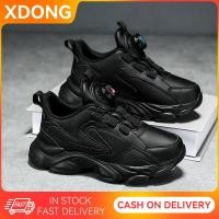 ราคา รองเท้าผ้าใบเด็ก หนังกันน้ำ เด็กโต หัวเข็มขัดหมุนได้ รองเท้าลำลองนักเรียนสำหรับเด็กชายและเด็กหญิง สีดำสีขาว (23179211654)