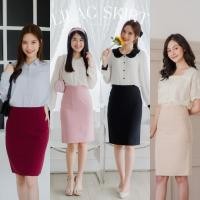ราคา กระโปรงทำงานแฟชั่น ทรงเอผ่าหลัง Lilac Skirt ยาว22 (25533711921)