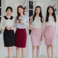 ราคา กระโปรงทำงานแฟชั่น ทรงเอผ่าหลัง Lilac Skirt ยาว 20 (25133709726)