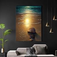 ราคา เปลือกหอยที่มีเสน่ห์ที่ชายหาดทะเลไม่มีกรอบผ้าใบผนังศิลปะพิมพ์ตกแต่งบ้าน (29108464940)