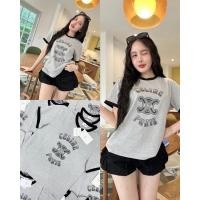 ราคา Celine T Shirt เสื้อยืดคอกลมแขนสั้นแบรนด์ดัง (29659798873)